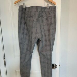 Gray blue Checkered high waist skinny Pants